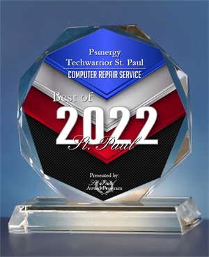 Psinergy Techwarrior St. Paul Receives 2022 Best of St. Paul Award in "Computer Repair Service"
