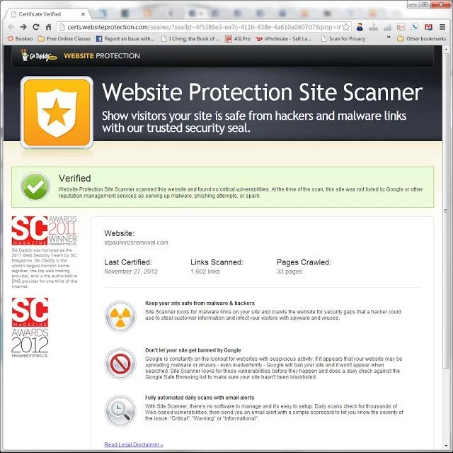 Clean, Non-Infected Website... Clean, Non-Infected Website...