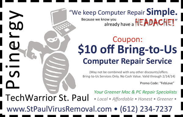 $10 off Bring-to-Us Computer Repair Service