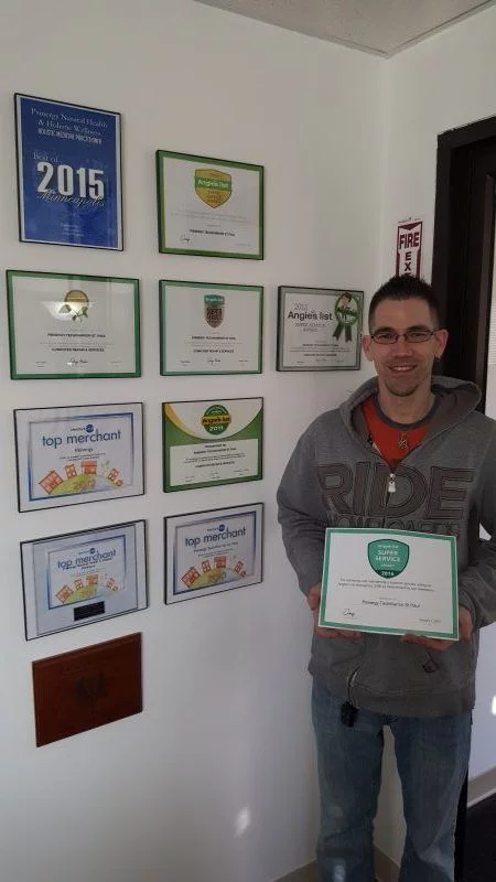André receiving 2016 Angie's List award for Computer Repair & Service